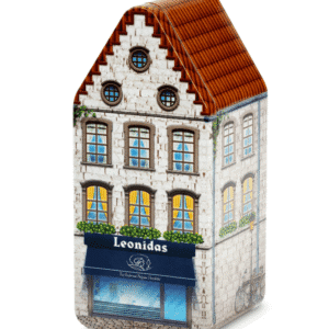 Geschenkdoos metalen huisje - 250gr pralines