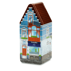 Geschenkdoos metalen huisje - 500gr pralines